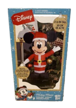 Christmas Inflatable Mickey Mouse Santa 23.6&quot;, Disney Airdorable Airblown - $276.33 MXN