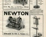 Newton Rotary Planner Drills Exhaust Fans Radial Drills 1909 Magazine Ad  - $17.82