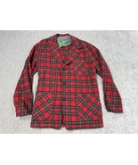 VINTAGE Pendleton Jacket Adult Medium Red Tartan Plaid Wool Flannel Hunting 60s - $54.44