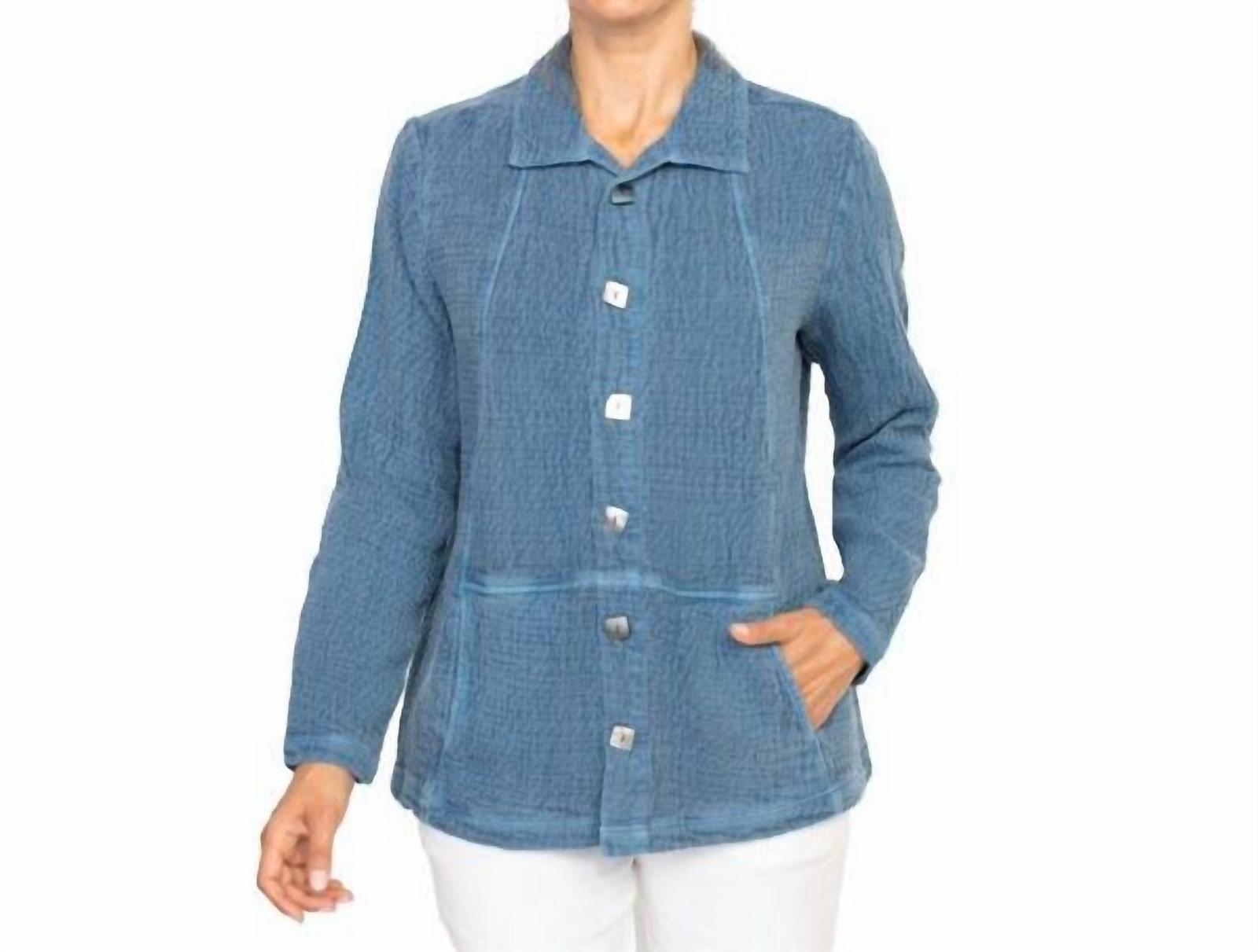 Habitat Sunwashed Jacquard Button Front Tunic Twilight - $65.00
