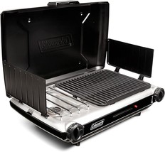 Coleman Gas Camping Grill/Stove | Traditional Tabletop Propane 2-In-1, 2 Burner. - £137.42 GBP