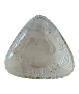 Vintage Pressed Glass Peacock Bowl with Gold Trim – 12&quot; Triangular Cente... - $714.87 MXN