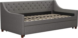 Upholstered Twin Over Twin Daybed With Trundle By Novogratz For Her Majesty. - £317.92 GBP