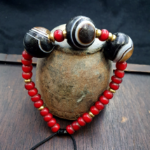 Himalaya goat eye agate stone bead suleimani agate red whiteheart Beads ... - $1,264.68 MXN