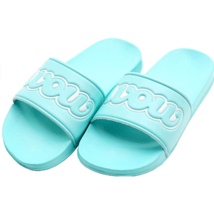 Womens girls kid slides sandals 6-6.5 aqua non slip shower beach pool wear - £8.01 GBP