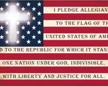 USA Pledge of Allegiance Cross 3&#39;X5&#39; Flag ROUGH TEX® 100D - £15.18 GBP