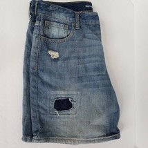 Old Navy Shorts Womens 8 Boyfriend Style Blue Jeans Denim Distressed Hig... - £6.90 GBP