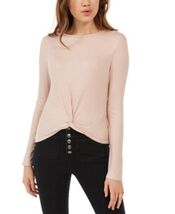Planet Gold Juniors Twist-Front Sparkly Ribbed Top - $15.00