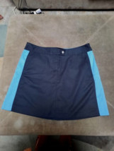 Izod XFG Cool FX Women&#39;s Black with Blue Stripe Golf Skirt Skort Sz 10 - £11.61 GBP