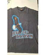 Vintage Harley Davidson 3D Emblem 1991 Eagle  T-Shirt Large - $49.45
