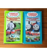 Thomas &amp; Friends Lot of 2 VHS Thomas Comes to Breakfast &amp; James Learns a... - £10.59 GBP