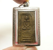 Lp Boon Somdej Samadhi Buddha On 5 Steps Base Thai Amulet Pendant Lucky Healing - £263.08 GBP