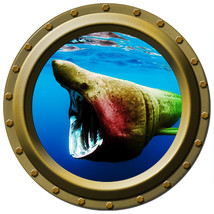 Colorful Basking Shark - Porthole Wall Decal - £11.02 GBP
