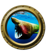 Colorful Basking Shark - Porthole Wall Decal - $14.00