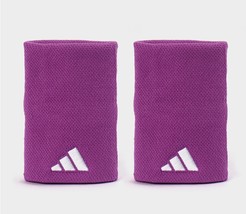 adidas Tennis Wristband L Unisex Sports Racket Sweatband Purple 2pc NWT ... - $23.31