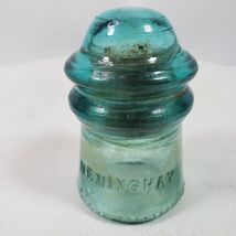 Vintage Hemingray #9 Glass Insulator Aqua Light Blue Green Teal 3.5 Inch - $14.00