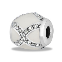 DaVinci Inspirations White Decorative Cubic Zirconia Bead #DBI170-4 - £7.02 GBP