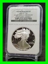 NGC-PF69 UltraCameo 2006-W $1 Proof Silver Eagle - 20th Anniversary From Set - £100.22 GBP