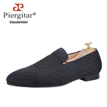 New Classic Style Men Loafers Black Cotton Lattice Men Casual Shoes Leather Inso - £175.95 GBP