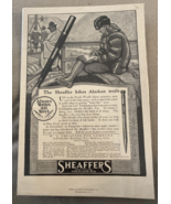 Sheaffers Fountain Pen Advertisement 1919 Art Black &amp; White Artwork Alaska - €23,65 EUR