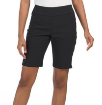 NWT Ladies IBKUL SOLID BLACK Pullon Golf Shorts size 10 - £31.26 GBP