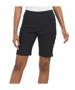 NWT Ladies IBKUL SOLID BLACK Pullon Golf Shorts size 10 - $761.39 MXN