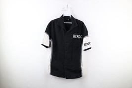 Vintage Y2K 2005 ACDC Mens Medium Faded Spell Out Band Mechanic Button Shirt - £46.89 GBP