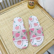 Fashion Fruit Print Women Slippers Summer House Slippers Peach Banana Strawberry - £21.54 GBP