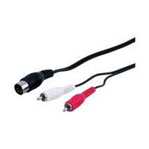 Wentronic 50014-GB 1.5m Audio Video Cable 5 pin DIN Plug to 2 x RCA Plug  - £16.23 GBP