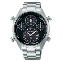 Seiko Prospex Speedtimer Solar 42 MM Stainless Steel Black Dial Watch SFJ003P1 - £401.59 GBP