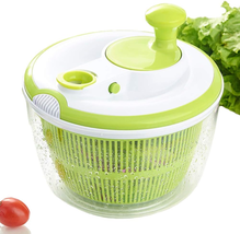 Large Salad Spinner BPA Free-Manual Lettuce Dryer and Vegetable Washer with Quic - £56.47 GBP