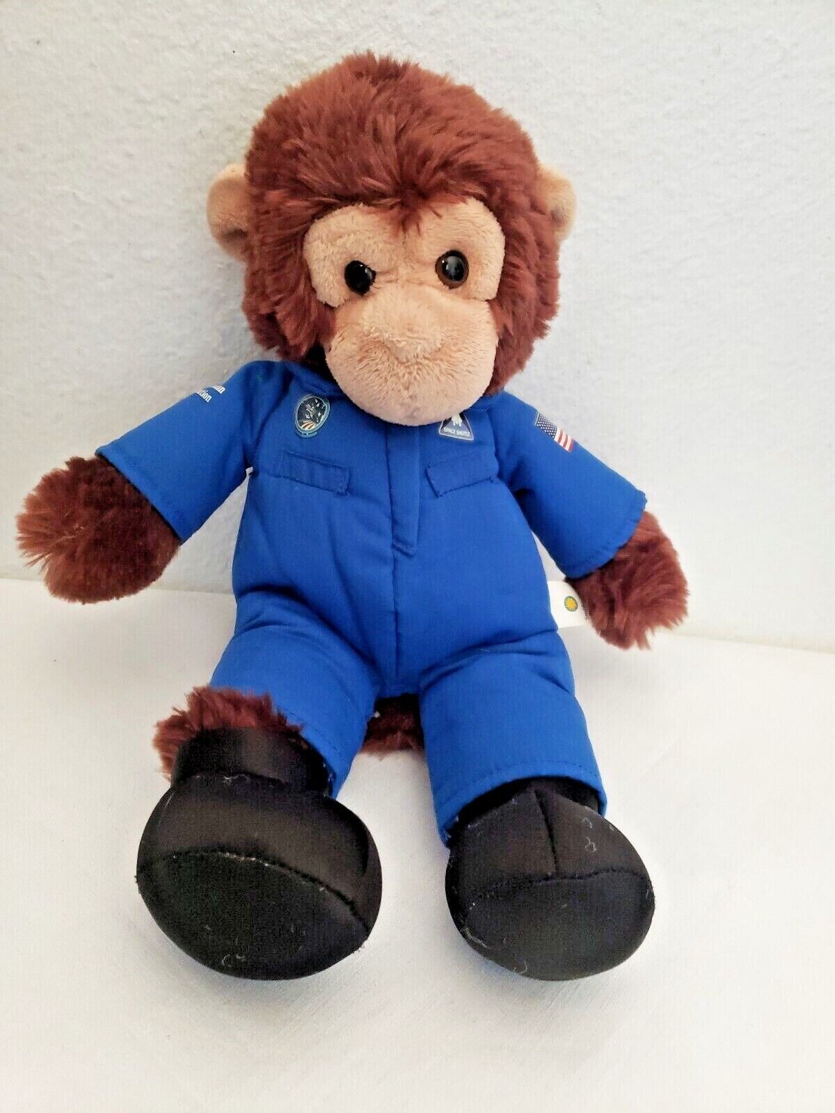 Smithsonian Institution Astronaut Monkey Space USA Plush Blue Stuffed Animal 14" - $14.83