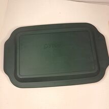 Pyrex 233-PC Plastic Baking Dish Lid Cover pyrexware dark hunter green 2... - $24.00
