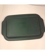 Pyrex 233-PC Plastic Baking Dish Lid Cover pyrexware dark hunter green 2... - $23.00