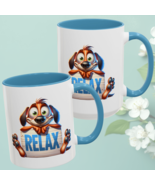 Goofy Dog &quot;RELAX&quot; Mug Cute Funny Coffee Cup Gift for Animal Lovers &amp; Pet... - €12,06 EUR+