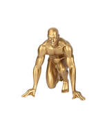 Anyhouz 26cm Gold Running Man Athlete Figurine Tabletop Home Decor Moder... - £158.82 GBP