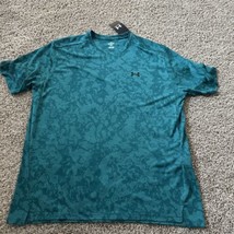 Under Armour Men Tech Vent Geode T-Shirt Mens Size XL Hydro Teal Black Active - $18.69