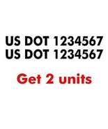 2 UNITS US DOT # USDOT Truck Van Car Number 20”  Decal Sticker - €5,80 EUR
