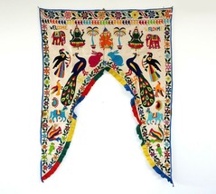 Vintage Welcome Gate Toran Door Valance Window Décor Tapestry Wall Hanging DV35 - £59.35 GBP