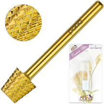 Usa Safety Gold Inverted Nail Carbide Bit 3/32 Electric Drill Art Buffer... - $17.09