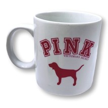 Victoria&#39;s Secret Mug Dog Pink White Big Jumbo 4.5 x 3.5 inch Ceramic - £23.38 GBP