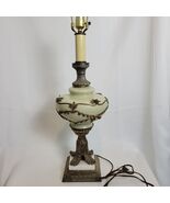Vtg Cornell Victorian Style Gilt Applique Glass Table Lamp W Bronze Marb... - $2,568.14 MXN