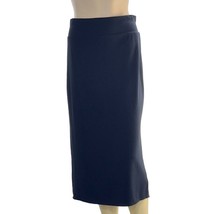 FREE PEOPLE Women&#39;s Skirt Black Knit Straight Column Bodycon Midi Pull-o... - £17.61 GBP