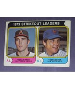 1974 Topps Strikeout Leaders #207 Tom Seaver / Nolan Ryan (TC) - $145.95 MXN