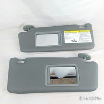 For 2005-12 Toyota Tacoma Gray Fabric LH RH Sun Visors w Mirrors and Extensions - $40.47