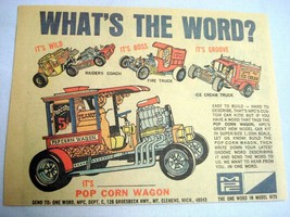 1970 Color Ad MPC Pop Corn Wagon Plastic Model Kit - $7.99