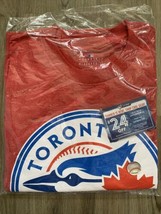 Toronto Blue Jays Men&#39;s Limited Budweiser Promo Red T-Shirt Size LARGE R... - £25.86 GBP