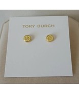 Tory Burch Small Logo Stud Earrings in Gold color. New - $49.99