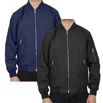 Mens Lightweight MA-1 Flight Jacket Bomber Warm Polyester Full Zip Coat NEW - $474.60 MXN