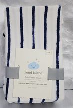 Cloud Island Crib Sheet Polyester Rayon Jersey Fitted Navy Blue Stripe image 2